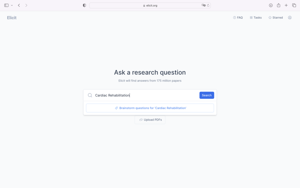 Elicit キーワード検索